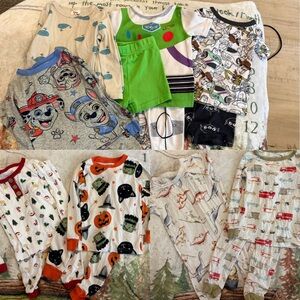 Bundle of 8 pajama sets size 24m/2T